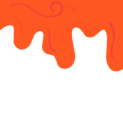 Hot Sauce Dripping Illustration top border Background