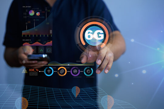 Using future technology to use high-speed internet, 6g network connecting networks around the world, security, safe internet, 5g, future technology, high-speed internet, 6g