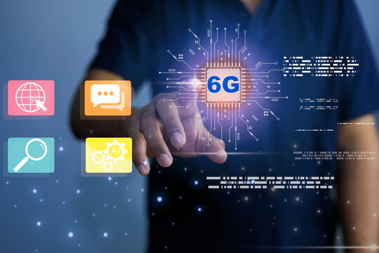 Using future technology to use high-speed internet, 6g network connecting networks around the world, security, safe internet, 5g, future technology, high-speed internet, 6g