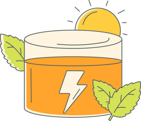 Healthy Lifestyle and Fresh Fruit Concept Vector Illustration Set: Diet, Immunity, Smoothies, Juice, and Food Prep Graphics