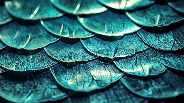 texture in the form of multi-colored scales. Selective focus. dizain.
