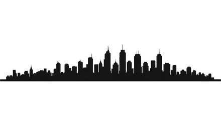 Fototapeta premium Urban Skyline Silhouette: Cityscape Vector Design