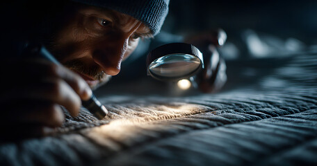 Bed Bug Exterminator Inspects For Pests