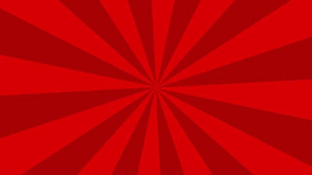 Comic book red background with rays animation, crimson red rays colorful radial speed lines from middle to the outside seamless loop abstract line rays sunburst manga anime cartoon popup art backdrop