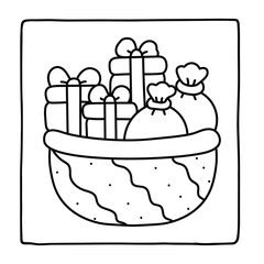 Kids-Bold & Easy Christmas Coloring Book, cute candle with holly bold & easy cute christmas coloring page, Christmas Coloring Pages, bold & easy cozy winter coloring book pages, victor art. line art 