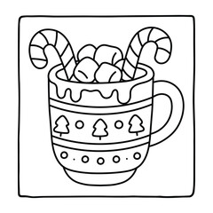 Kids-Bold & Easy Christmas Coloring Book, cute candle with holly bold & easy cute christmas coloring page, Christmas Coloring Pages, bold & easy cozy winter coloring book pages, victor art. line art 
