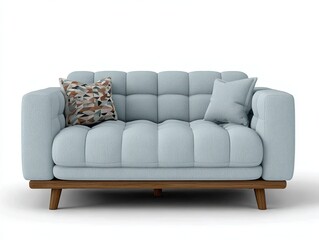 Fototapeta premium Macro 3D Side-Lit Green Retro Chair Tufted Details Color-Pop for Store Window & Furniture Promo