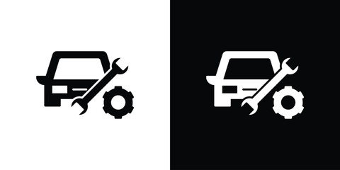 Car mechanic icons symbol for web and mobile filled vector isolated © Franklin