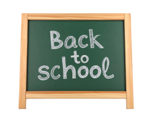 Back to School Chalkboard Message on Black