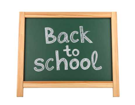 Back to School Chalkboard Message on Black - Powered by Adobe