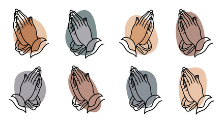 Praying hands with abstract backgrounds
