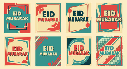 Eid Mubarak greetings with decorative elements © Pandaman1102