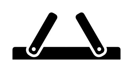 Chic picnic basket icon for summer outing promotions or outdoor event designs