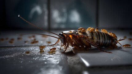 Cockroach Nymphs Emerging Indoor Macro