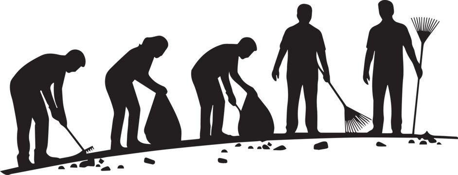 Evolution of cleanup efforts showcasing community service and environmental stewardship for volunteering