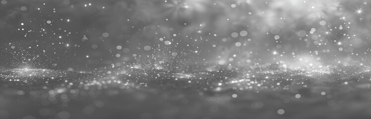 Fototapeta premium Panoramic bokeh light particles abstract background