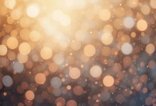 Shimmering golden and silver bokeh lights create a dreamy atmosphere Generative AI