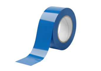 Vibrant blue tape roll for crafting projects offering endless possibilities, ideal for packaging solutions, DIY creations, and secure sealing needs with a modern touch