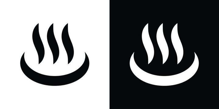 Onsen icons symbol for web and mobile filled vector isolated