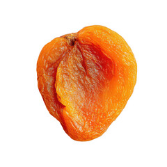 One dried apricot isolated on transparent background