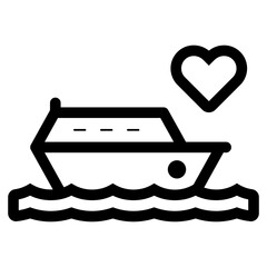 honeymoon on a cruise ship icon