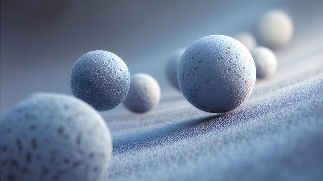 Graceful Cascade of Smooth Gradient Spheres on a Frosted Slope: A Detailed Exploration of Quiet Transformation and Refined Accumulation