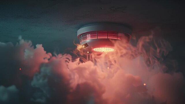 Fire alarm system activation in a smoky environment, fire detection, and safety technology for early warning and prevention measures