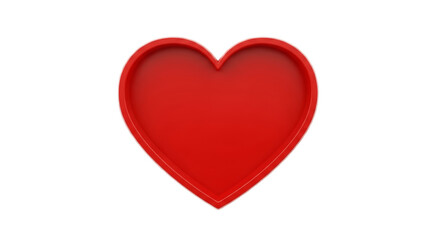 Bright Red Heart Icon Isolated on White Background – Simple Symbol of Love, Romance, Care, Health, and Charity – Perfect Graphic for Valentine’s Day, Relationships, Healthcare, and Social Campaigns