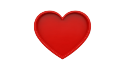 Bright Red Heart Icon Isolated on White Background – Simple Symbol of Love, Romance, Care, Health, and Charity – Perfect Graphic for Valentine’s Day, Relationships, Healthcare, and Social Campaigns