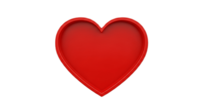 Bright Red Heart Icon Isolated on White Background – Simple Symbol of Love, Romance, Care, Health, and Charity – Perfect Graphic for Valentine’s Day, Relationships, Healthcare, and Social Campaigns

