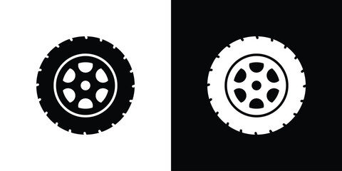 Tire icons symbol for web and mobile filled vector isolated © Franklin