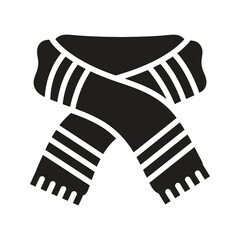 Knitted scarf symbolizing winter fashion and cold weather accessory