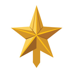 Obraz premium golden star isolated on white