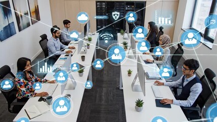 Connected Office: Teamwork & Digital Network - Powered by Adobe