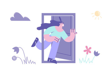 Various seasons and weather concept.