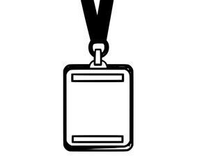 Obraz premium Elegant Black White Badge Icon | Clean, isolated vector art for creative projects.