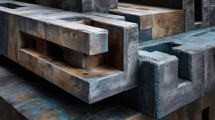 Industrial Steel Beams and Structural Components for Construction or Manufacturing Use