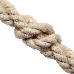 Beige Cotton Rope Coil Knotted Texture Isolated