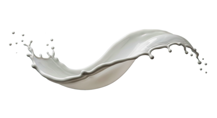 Dramatic Milk Splash with Swirling Liquid Droplets and White Foam High Speed Action