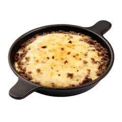 Queso fundido on small cast iron skillet