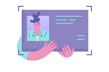 Identity card with photo concept.