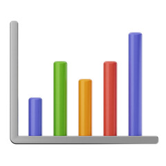 3d chart diagram graph statistic infographic element