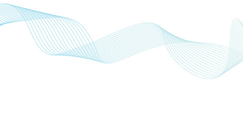 Abstract vector background with blue wavy lines. Blue wave background. Blue lines vector illustration. Curved wave. Abstract wave element