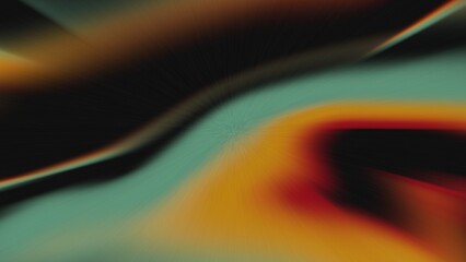Abstract flat style vintage soft blur defocused noise grainy freeform gradient background with green red yellow black mid century modern colors airbrush copy space 