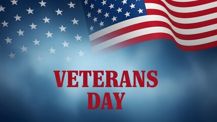 Remember Veterans Day with patriotic American flag display graphic
