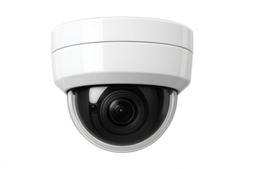 Modern CCTV Surveillance Camera Isolated on Transparent Background
