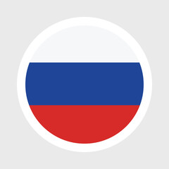 Russia Flag Icon – White Blue Red Horizontal Bands