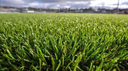 Obraz premium Closeup of Lush Green Grass on a Field in Daytime