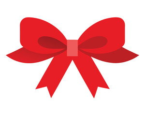 Festive red bow illustration perfect for christmas and holiday season cards and decorations