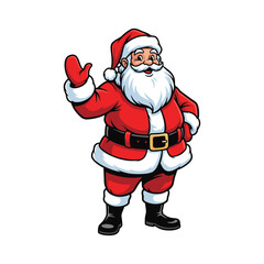 Santa Claus vector with white background